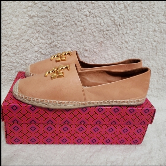 Tory Burch Eleanor Leather Espadrille Flats
